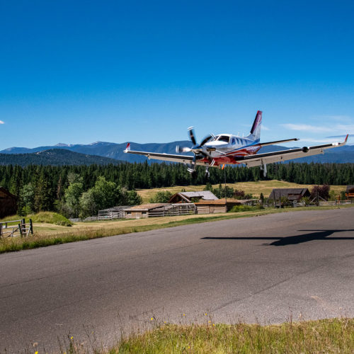 private airstrip at Echo Valley Ranch & Spa