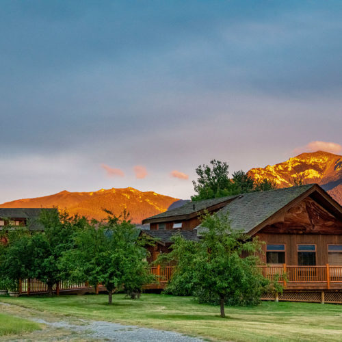 sunset mountain glow