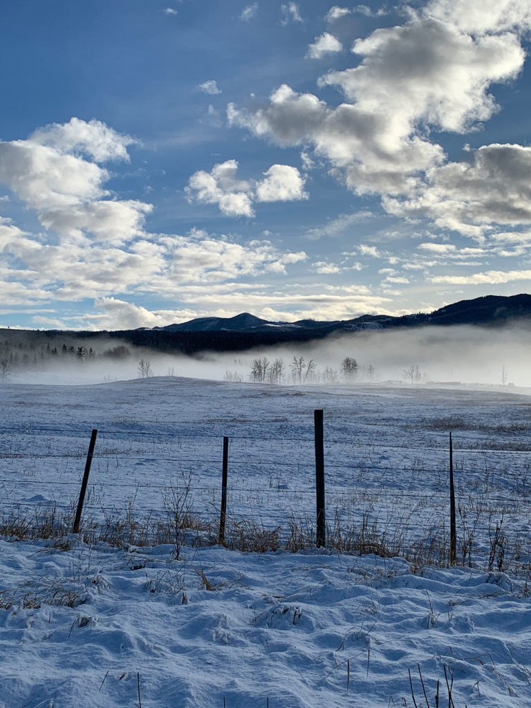 winter skies in Echo Valley