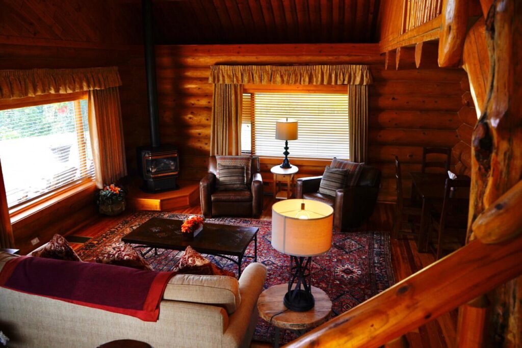 The Ranch House living room at Echo Valley Ranch & Spa
