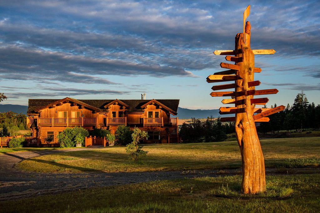 Echo Valley Ranch Resort and Spa in during sunset